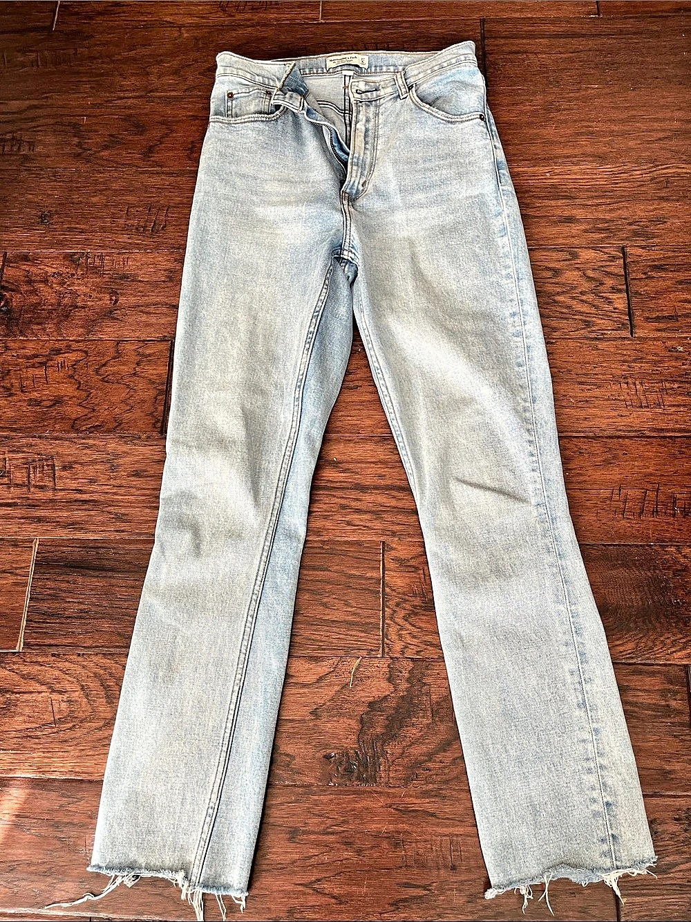 Abercrombie & Fitch The '90s Slim Straight Ultra High Rise Jeans Blue Waist 27